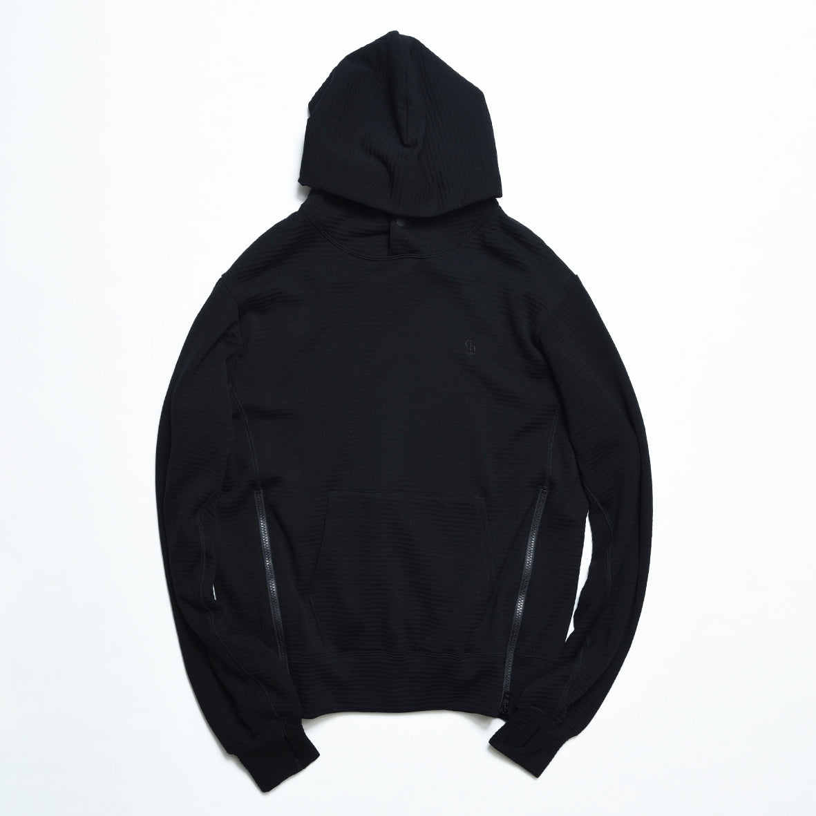 Apex merino wool grid hoodie