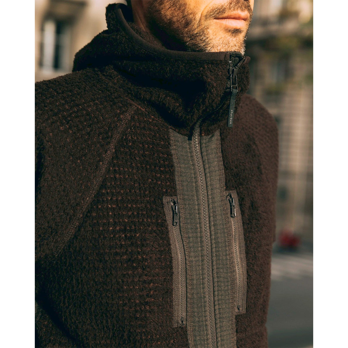 POLARTEC HYBRID FLEECE HOODIE