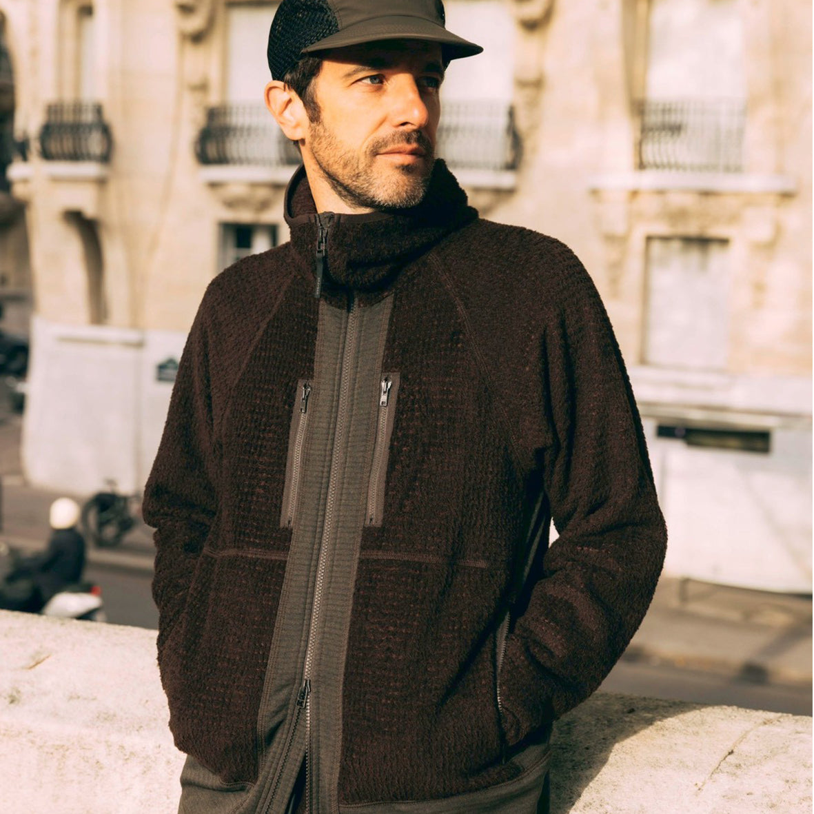 POLARTEC HYBRID FLEECE HOODIE