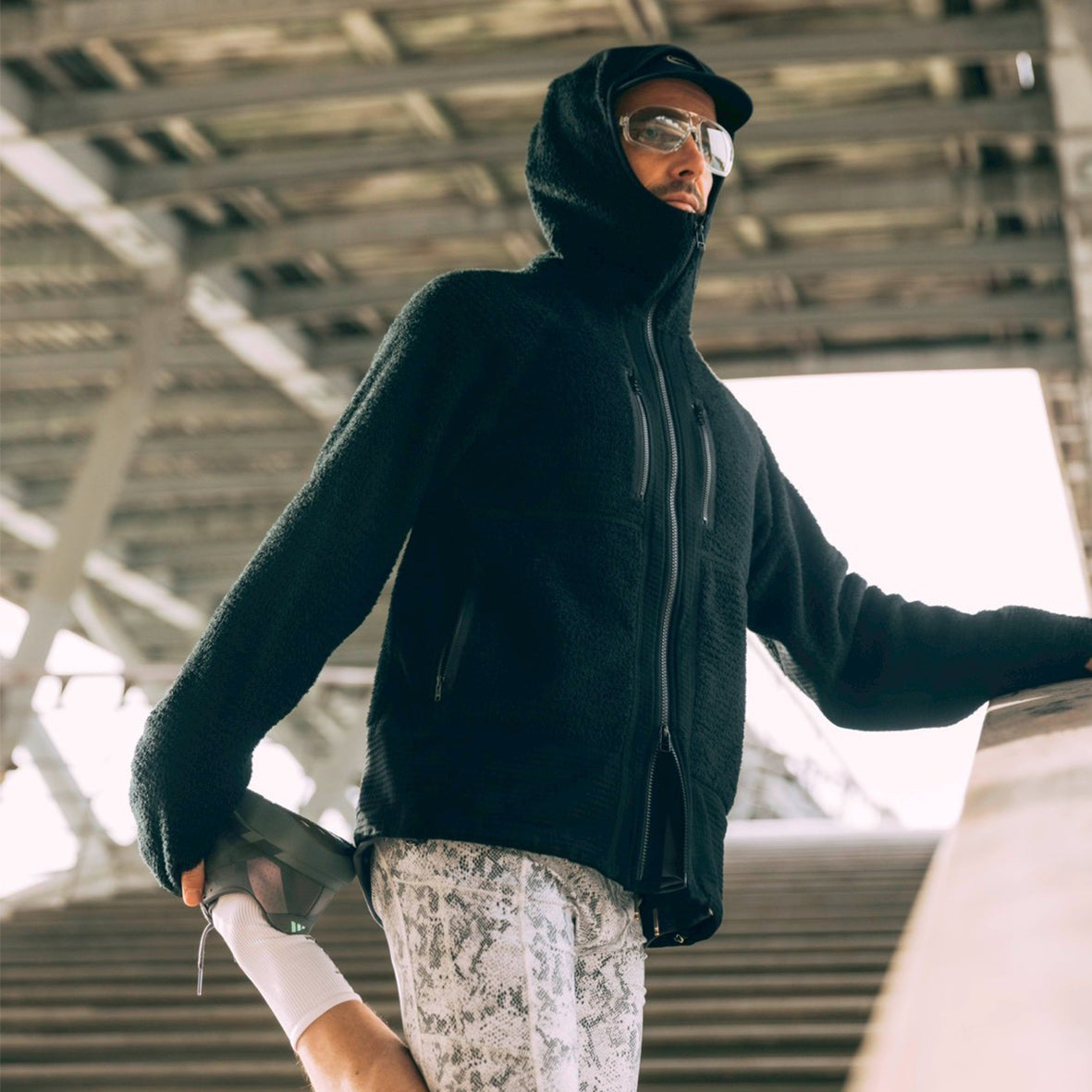 POLARTEC HYBRID FLEECE HOODIE