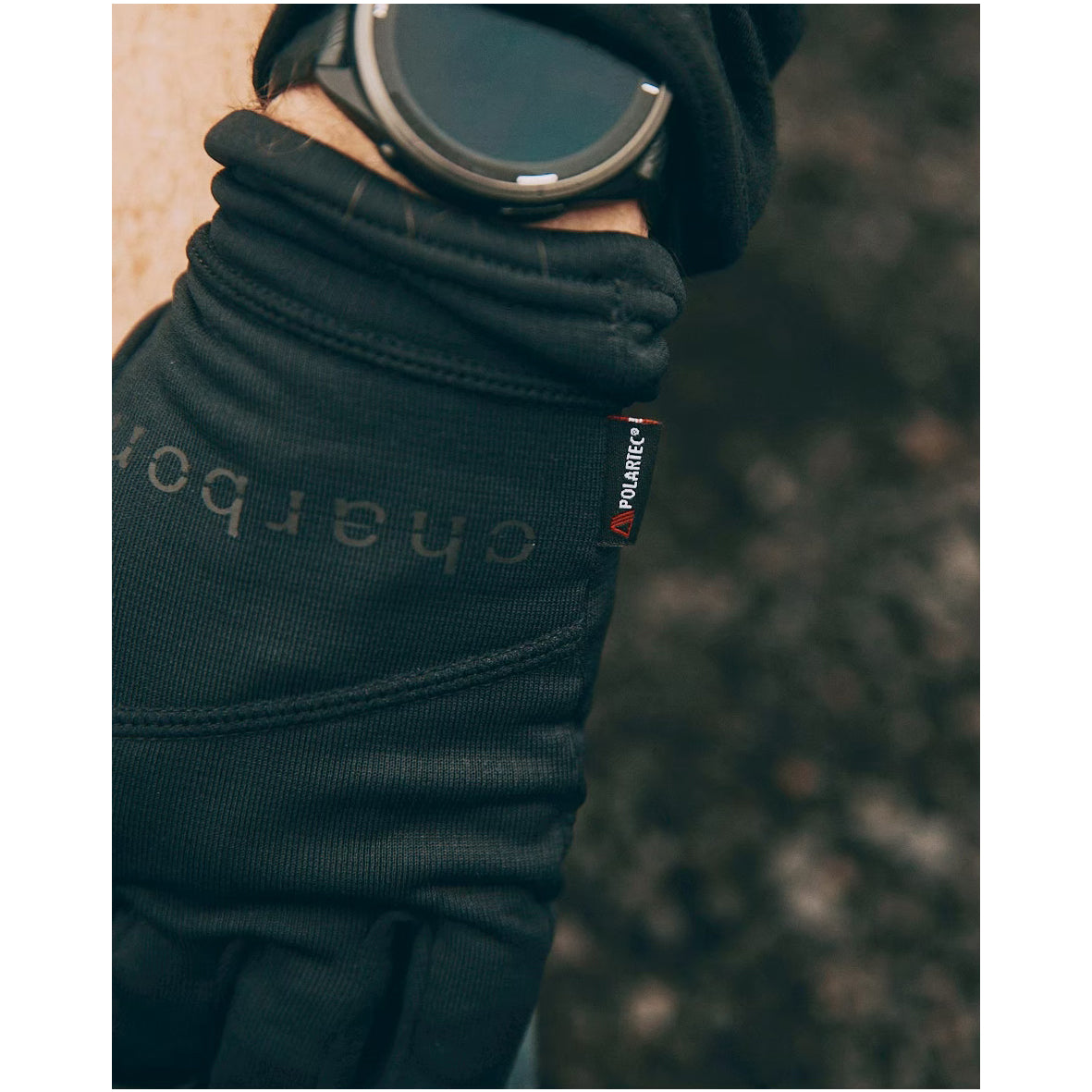 charbon × handsongrip polartec 3 fingerless gloves