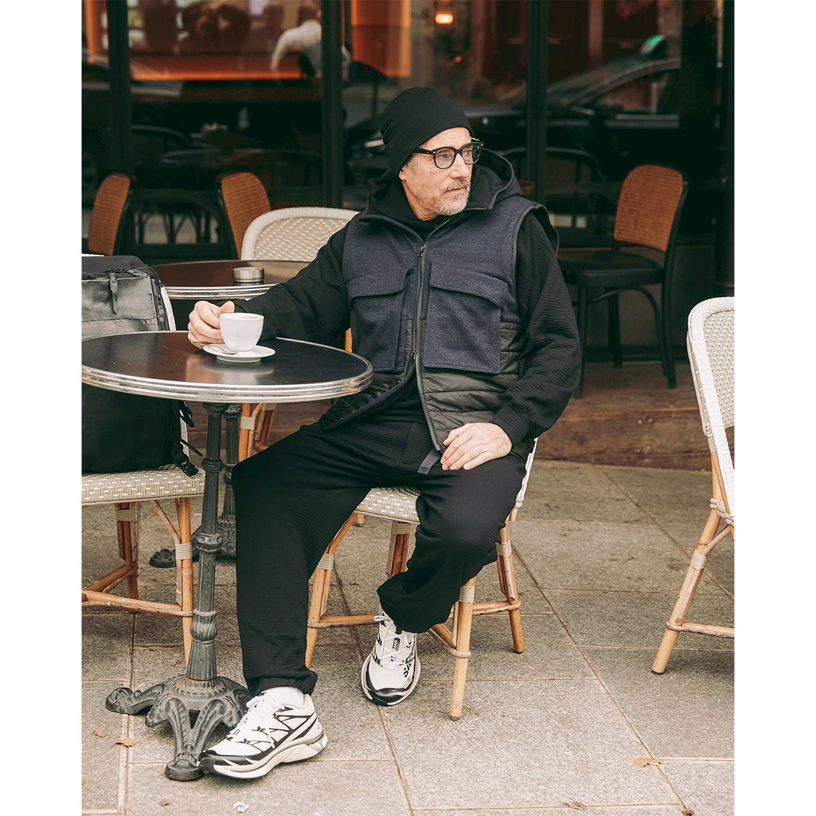 Apex merino wool grid pants