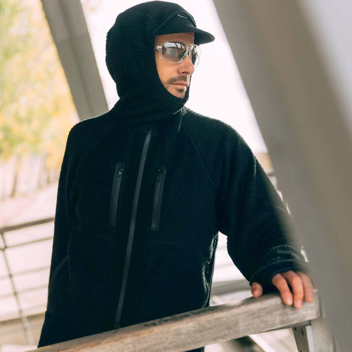 POLARTEC HYBRID FLEECE HOODIE