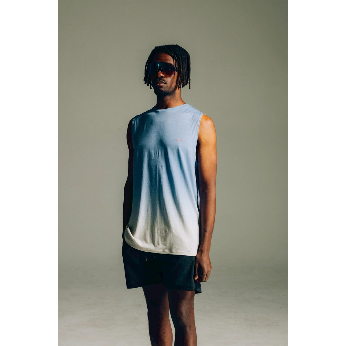 REDA WOOL DIP DYE SLEEVELESS T-SHIRT