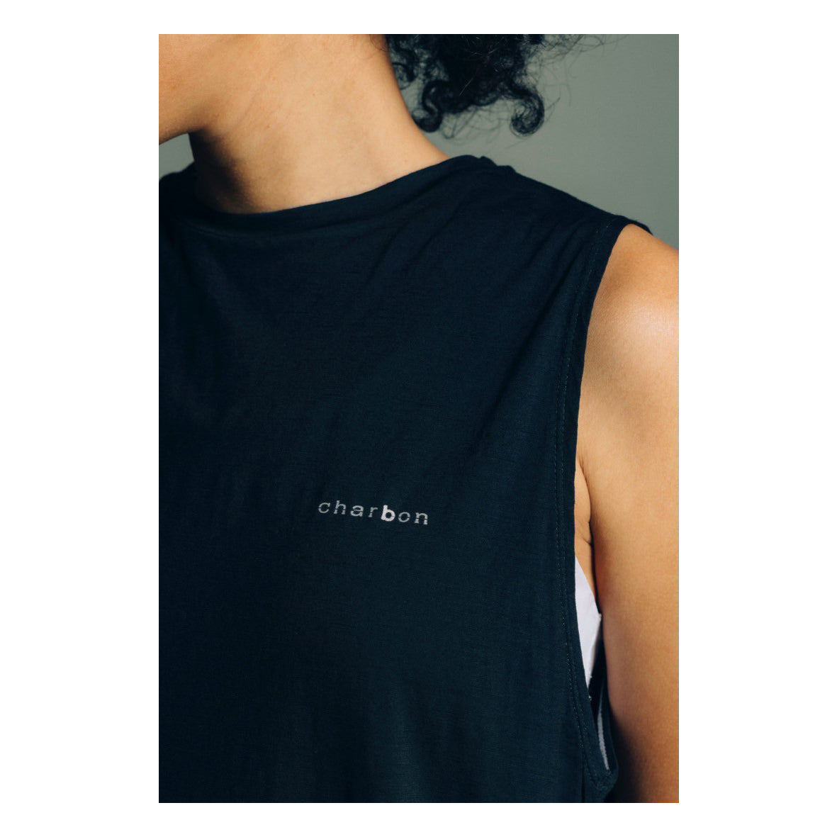 REDA WOOL DIP DYE SLEEVELESS T-SHIRT