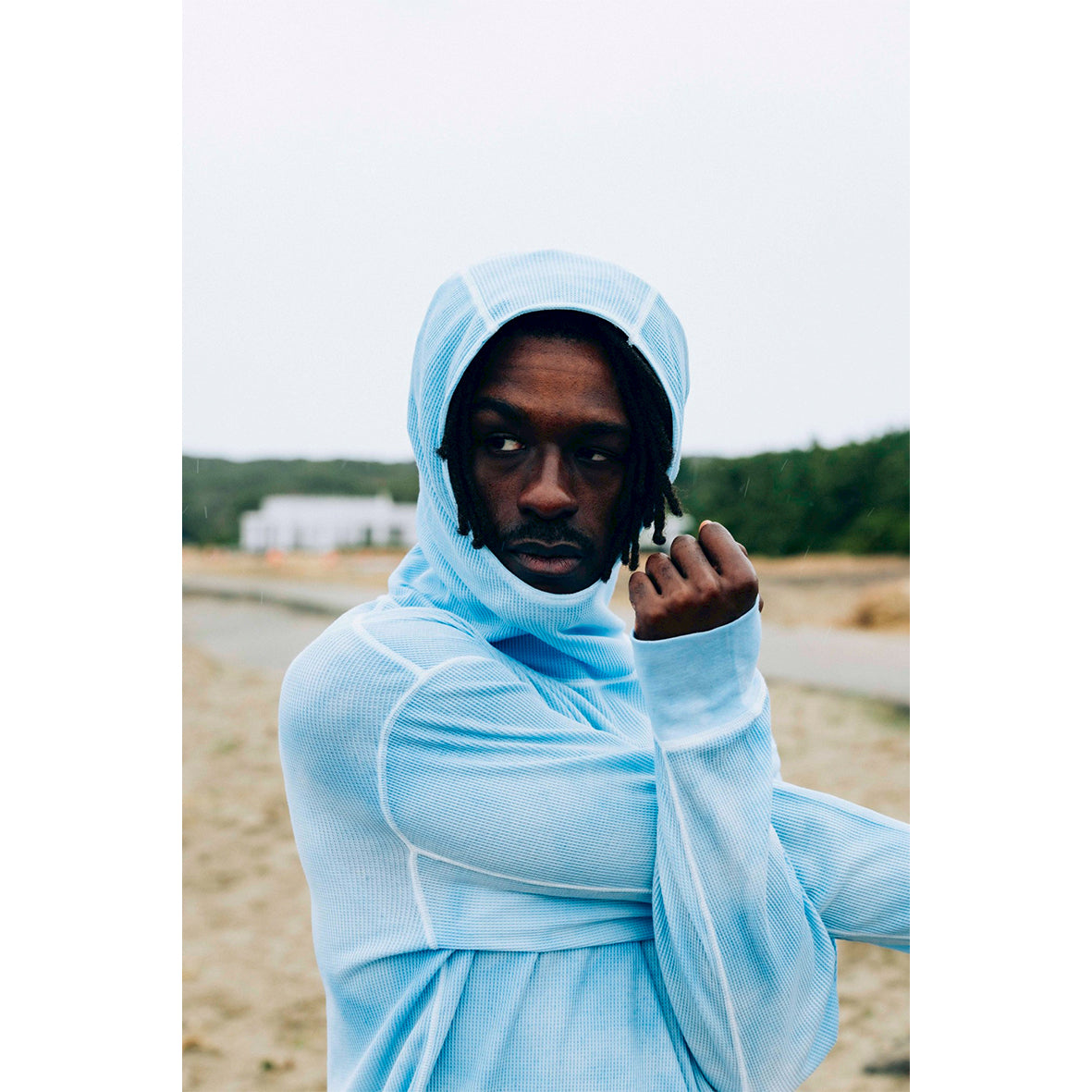 PIGMENT DYE WAFFLE HOODIE