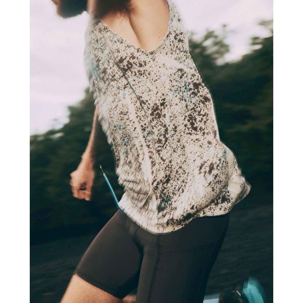 REDA WOOL SPLASH DYE SLEEVELESS T-SHIRTS