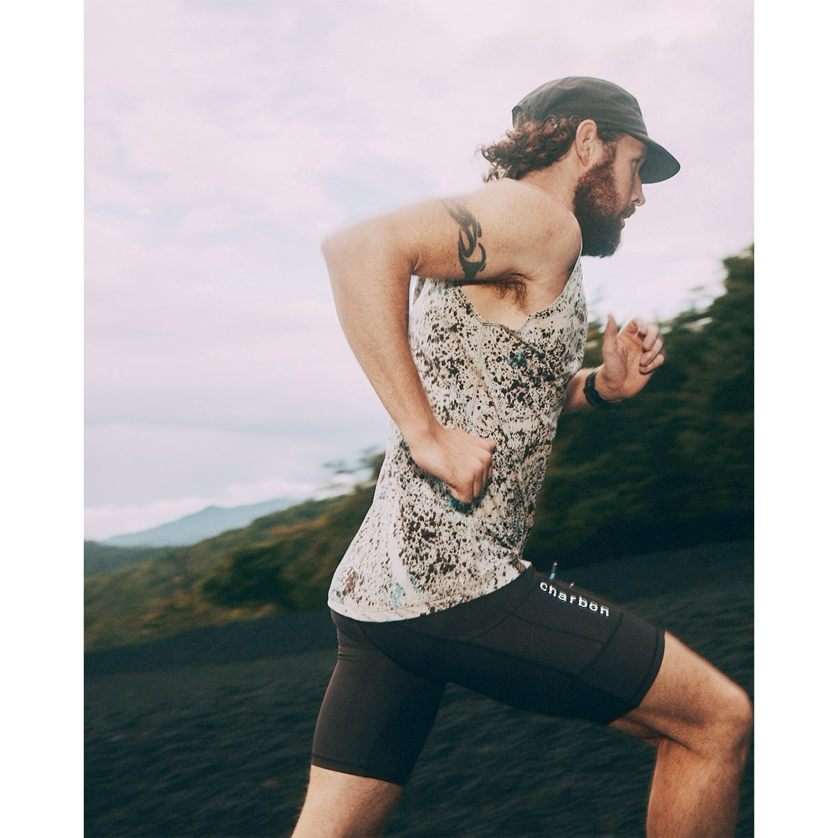 REDA WOOL SPLASH DYE SLEEVELESS T-SHIRTS