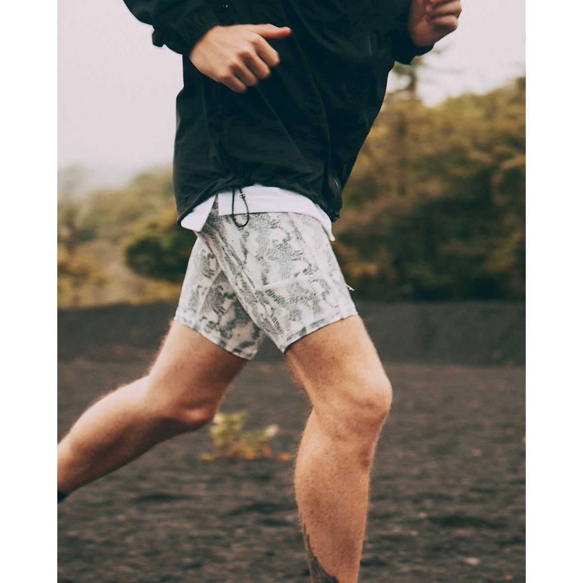 PYTHON PATTERN 10 POCKETS SHORT LEGGINGS(MEN)