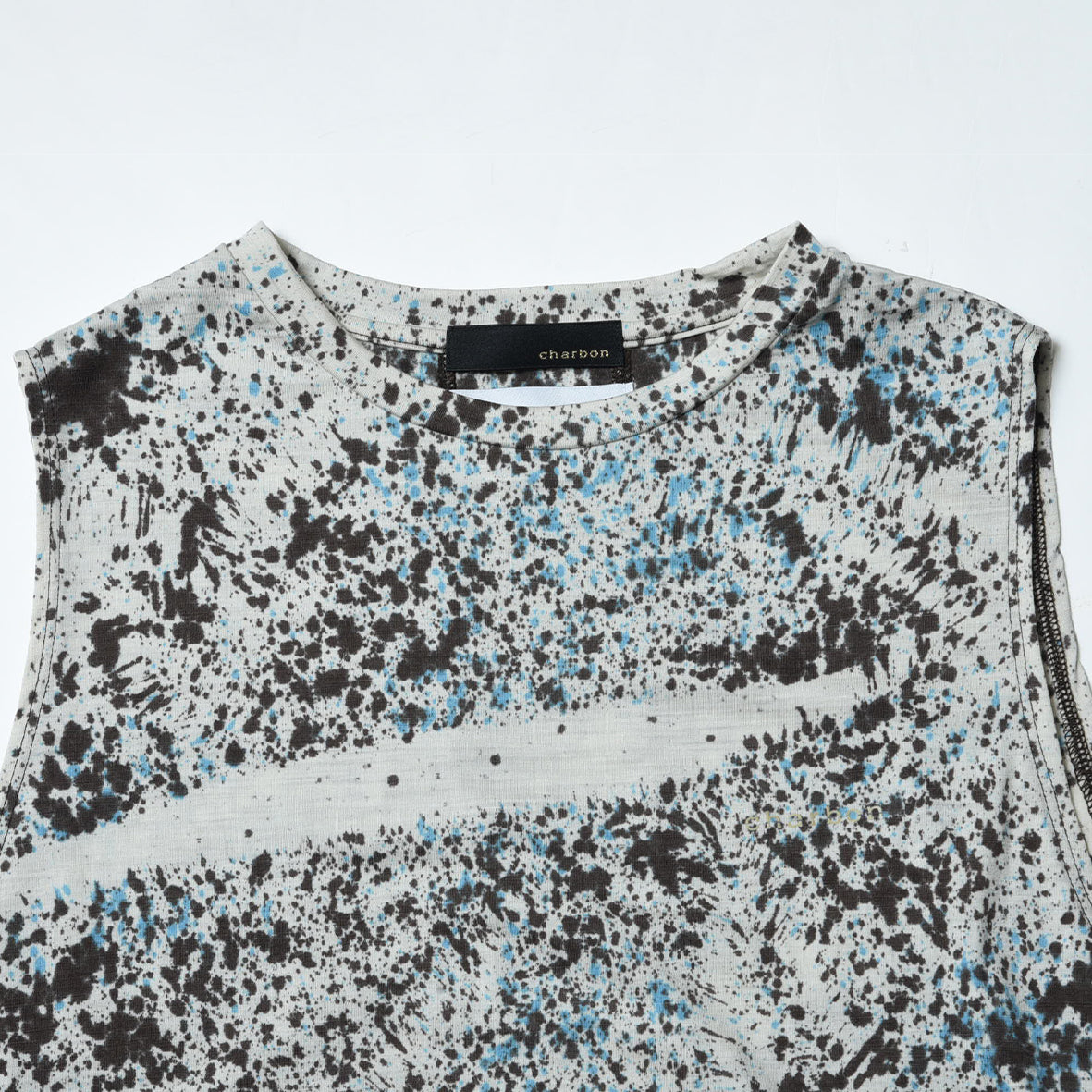 REDA WOOL SPLASH DYE SLEEVELESS T-SHIRTS