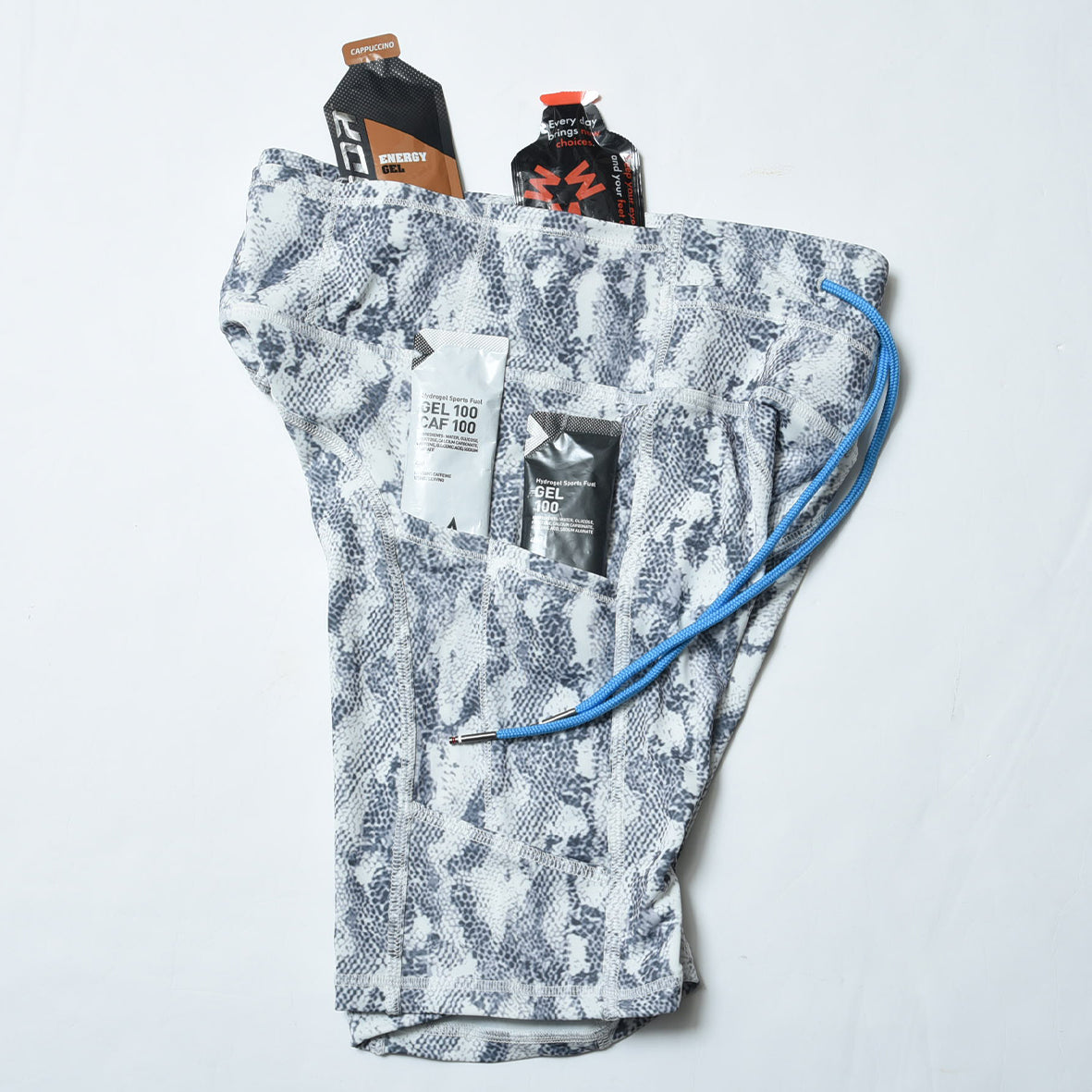 PYTHON PATTERN 10 POCKETS SHORT LEGGINGS(WOMEN)