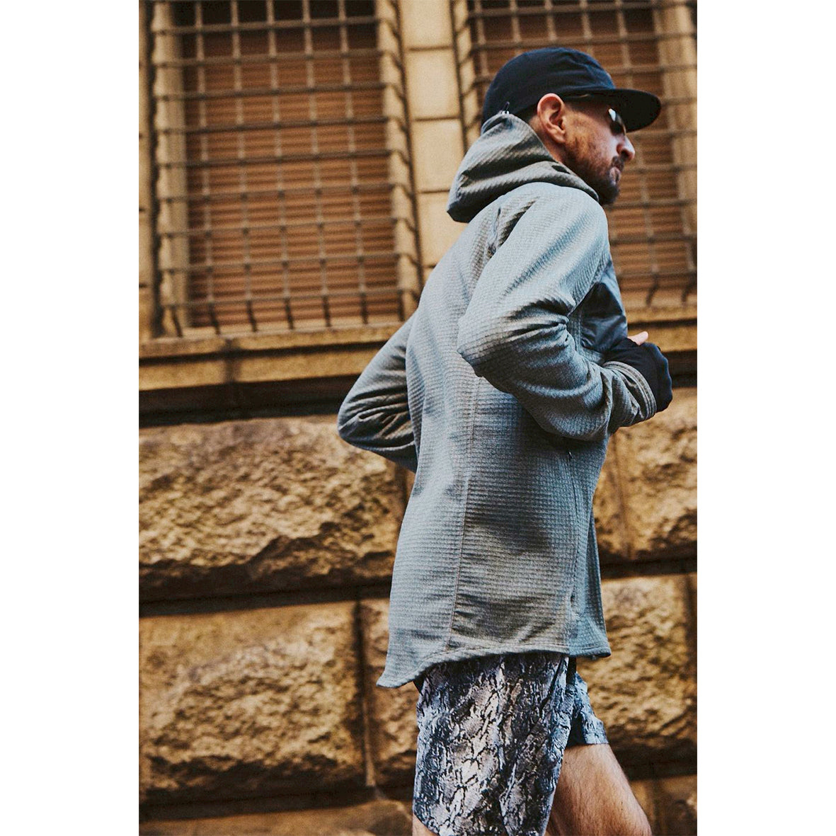 charbon GRID FLEECE ZIP UP HOODIE サイズM GRID FLEECE ZIP UP HOODIE