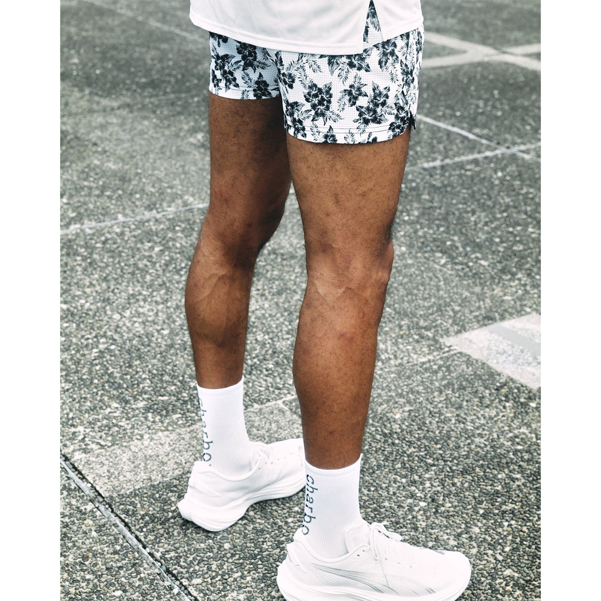 FLOWER 7 POCKETS RACING SHORTS WHITE