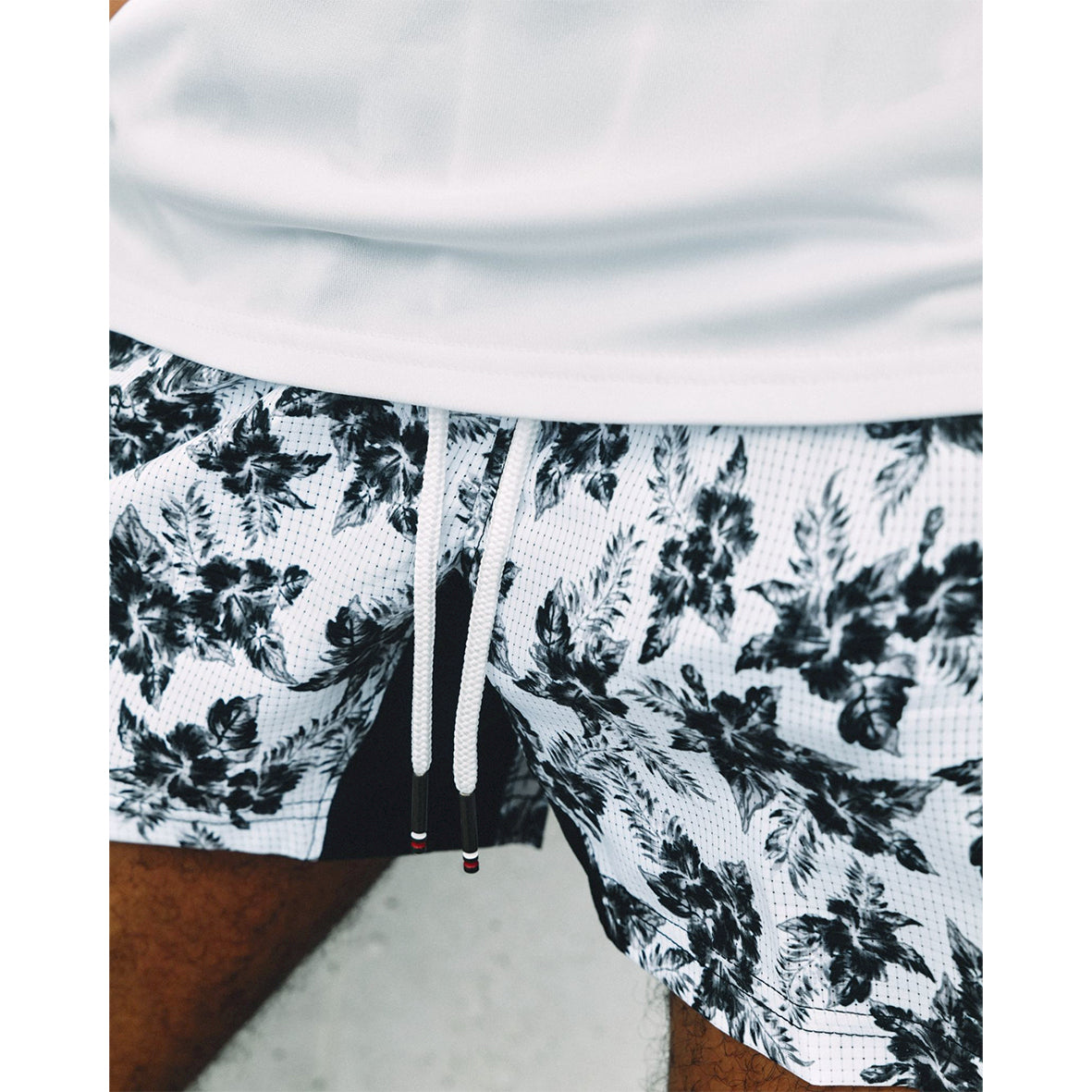 FLOWER 7 POCKETS RACING SHORTS WHITE